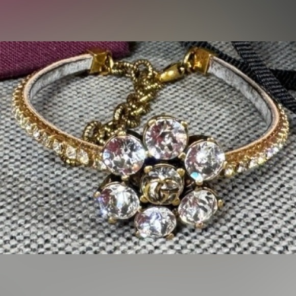 Gucci crystal double G bracelet gold - Picture 7 of 8